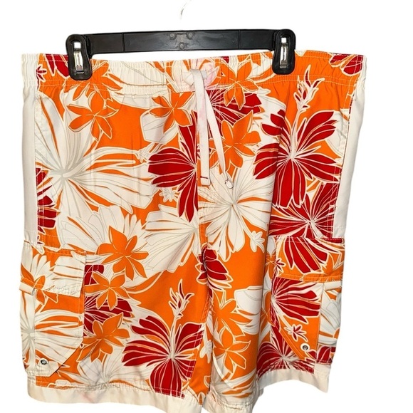 Mossimo Men’s Vintage Tropical Floral Cargo Board Shorts - Size S - Picture 5 of 10